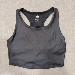 RBX Racerback Sports Bra Crop‎ Top Black Size Large Athletic